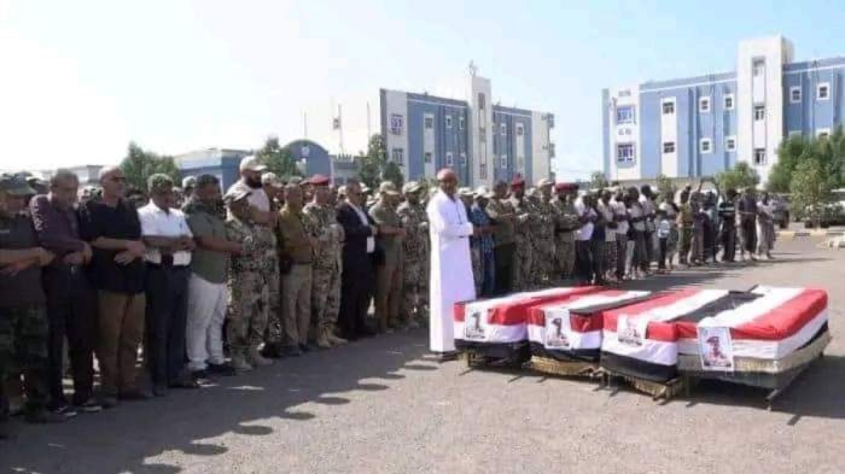 Tariq Saleh's forces mourn four of their soldiers who were killed in battles with the Houthis