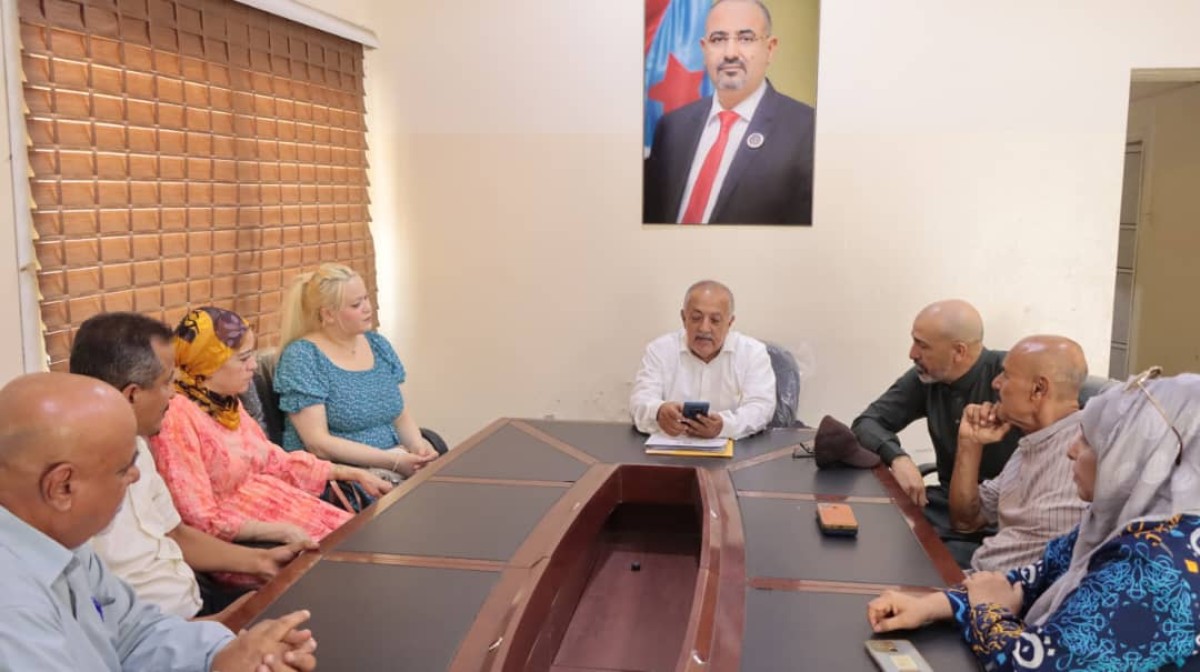 An Algerian delegation visits the Southern Journalists and Media Syndicate in the capital, Aden