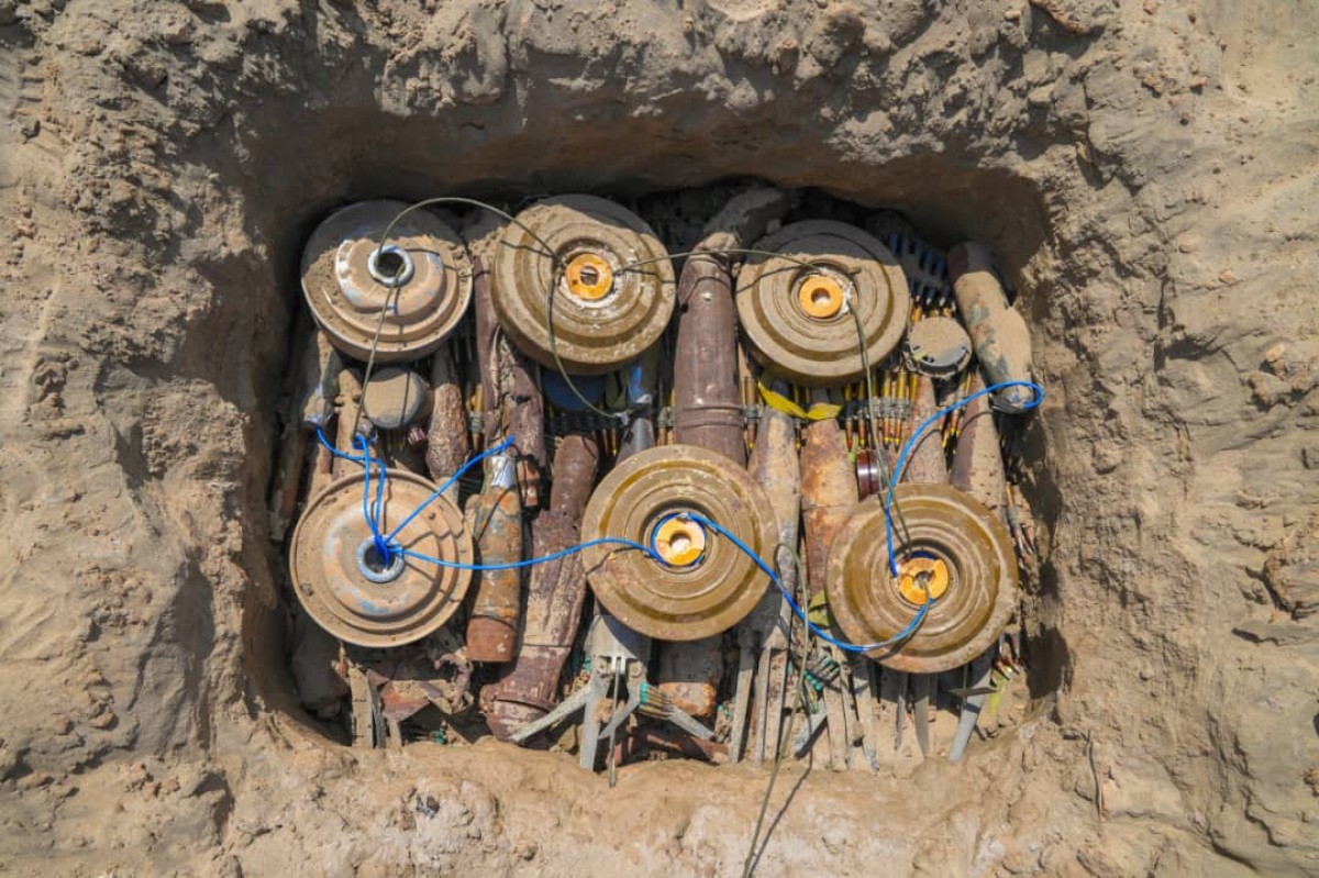 Abyan: "Pores" damage more than 4 thousand ammunition in a qualitative process in Wadi Duvis