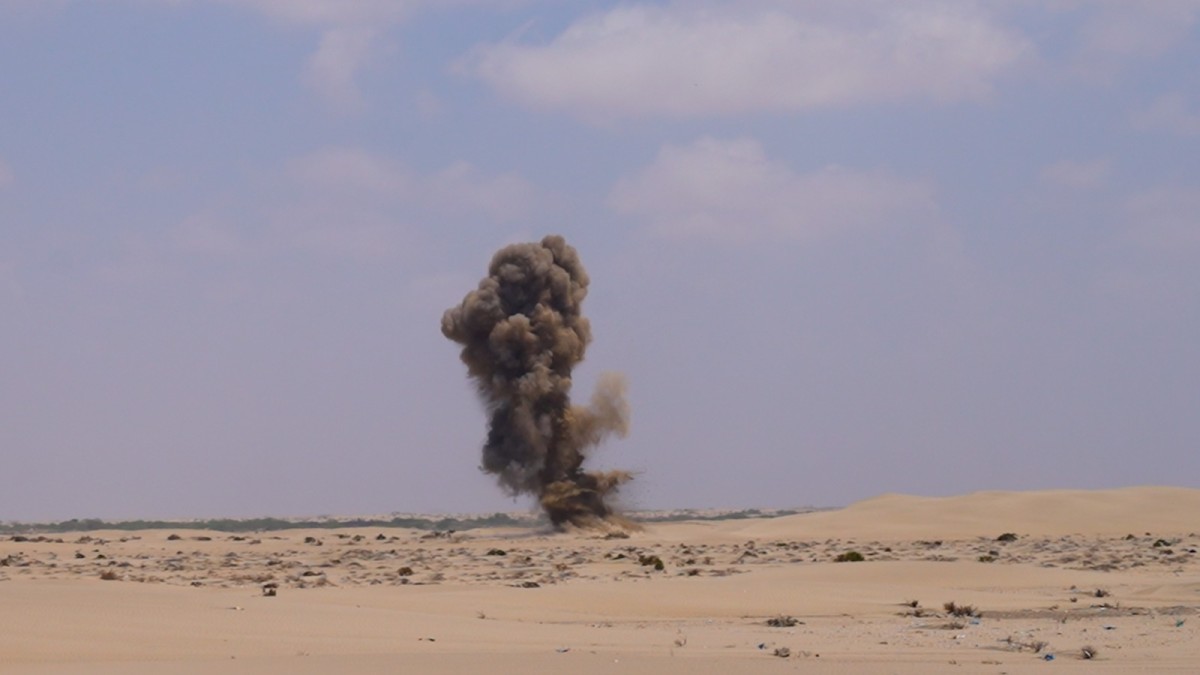 Abyan: "Pores" damage more than 4 thousand ammunition in a qualitative process in Wadi Duvis