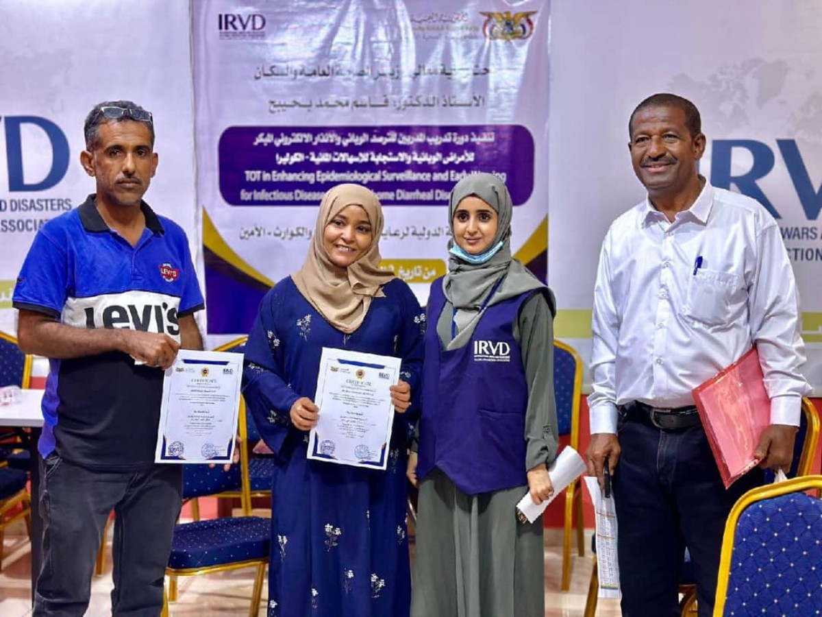 عدن.. اختتام دورة تدريبية لمدربي الترصد والاستجابة للاسهالات المائية