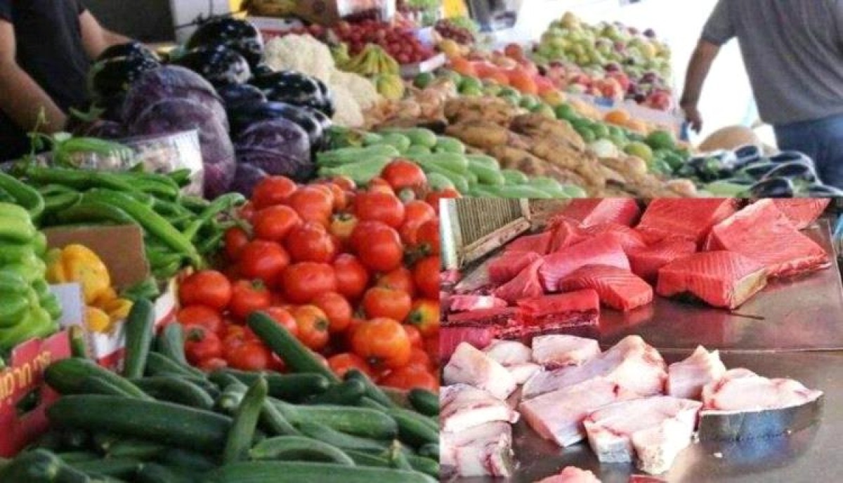 Prices of vegetables, fruits and fish in the capital, Aden