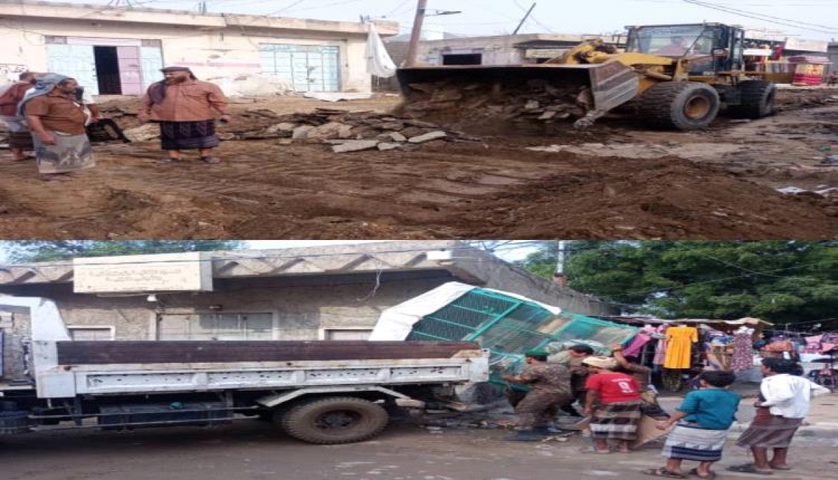 Lahj.. Implementing a campaign to remove random kiosks and stalls in the Tur Al-Baha District