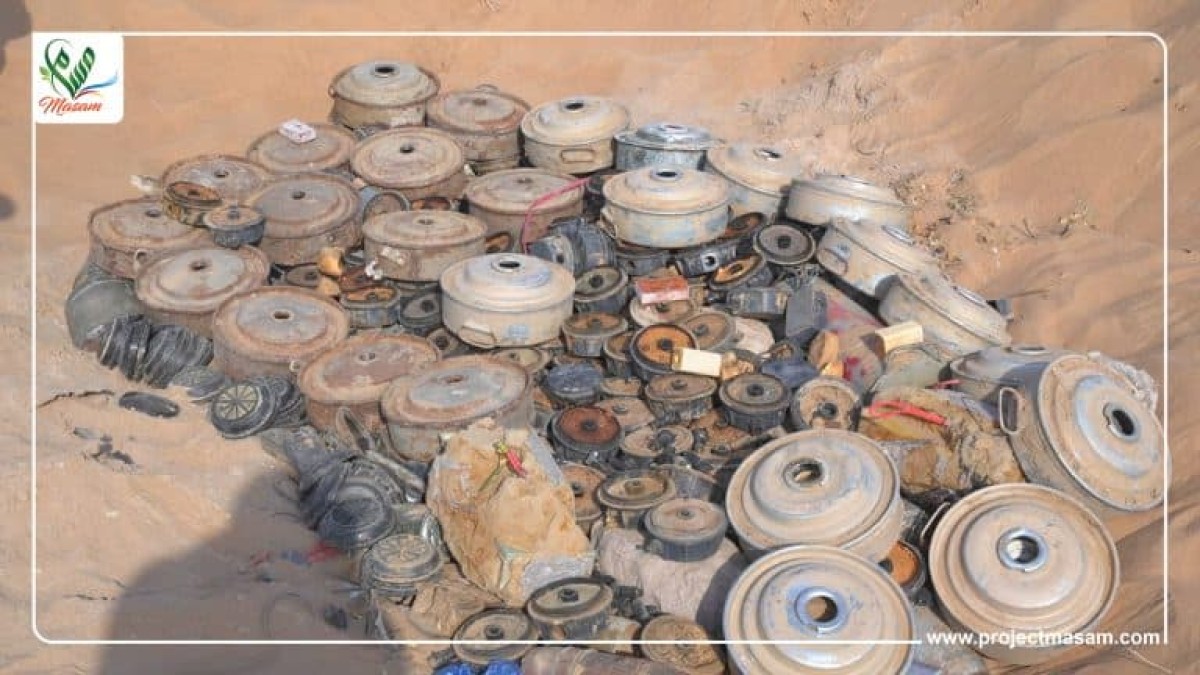 مسام يتلف 580 لغمًا وقذيفة في شبوة غالبيتهم ألغام فردية محرمة دوليًا