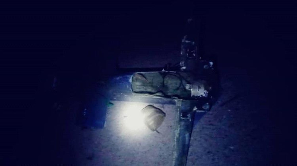 Soldiers of the 9th Sa'iqa Brigade shoot down a drone west of Aden