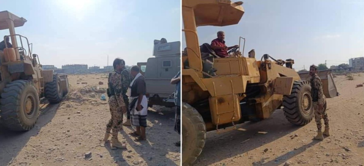 أبين.. الأجهزة الأمنية في مديرية خنفر تنفذ حملة لإزالة العشوائيات