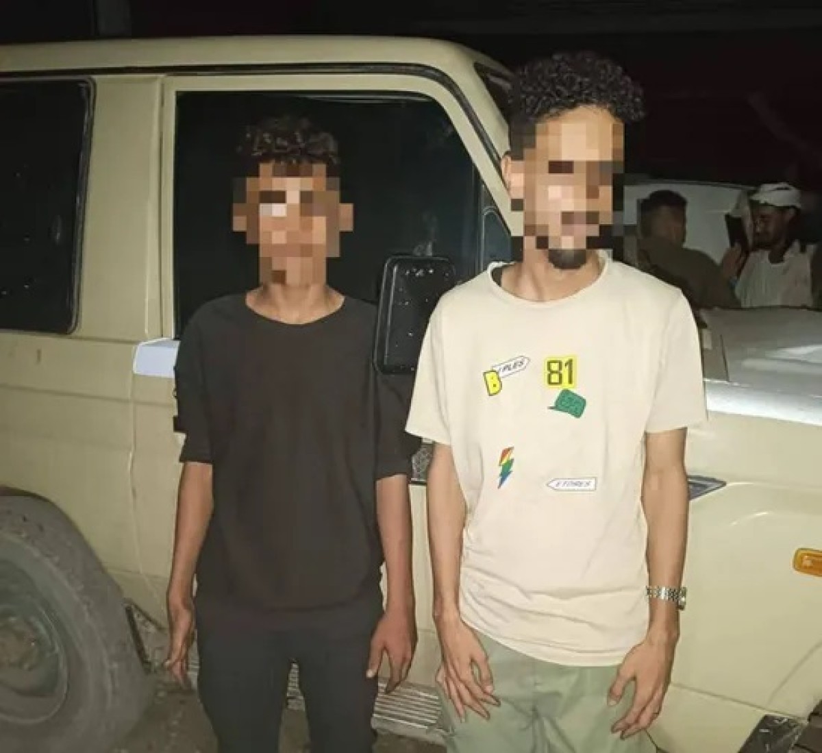 Suspects arrested for stealing a jeep in Dar Saad