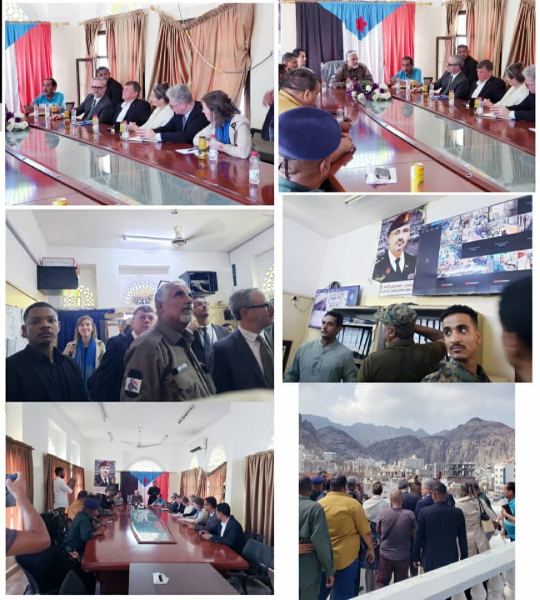 A Dutch delegation visits the Crater police headquarters in Aden