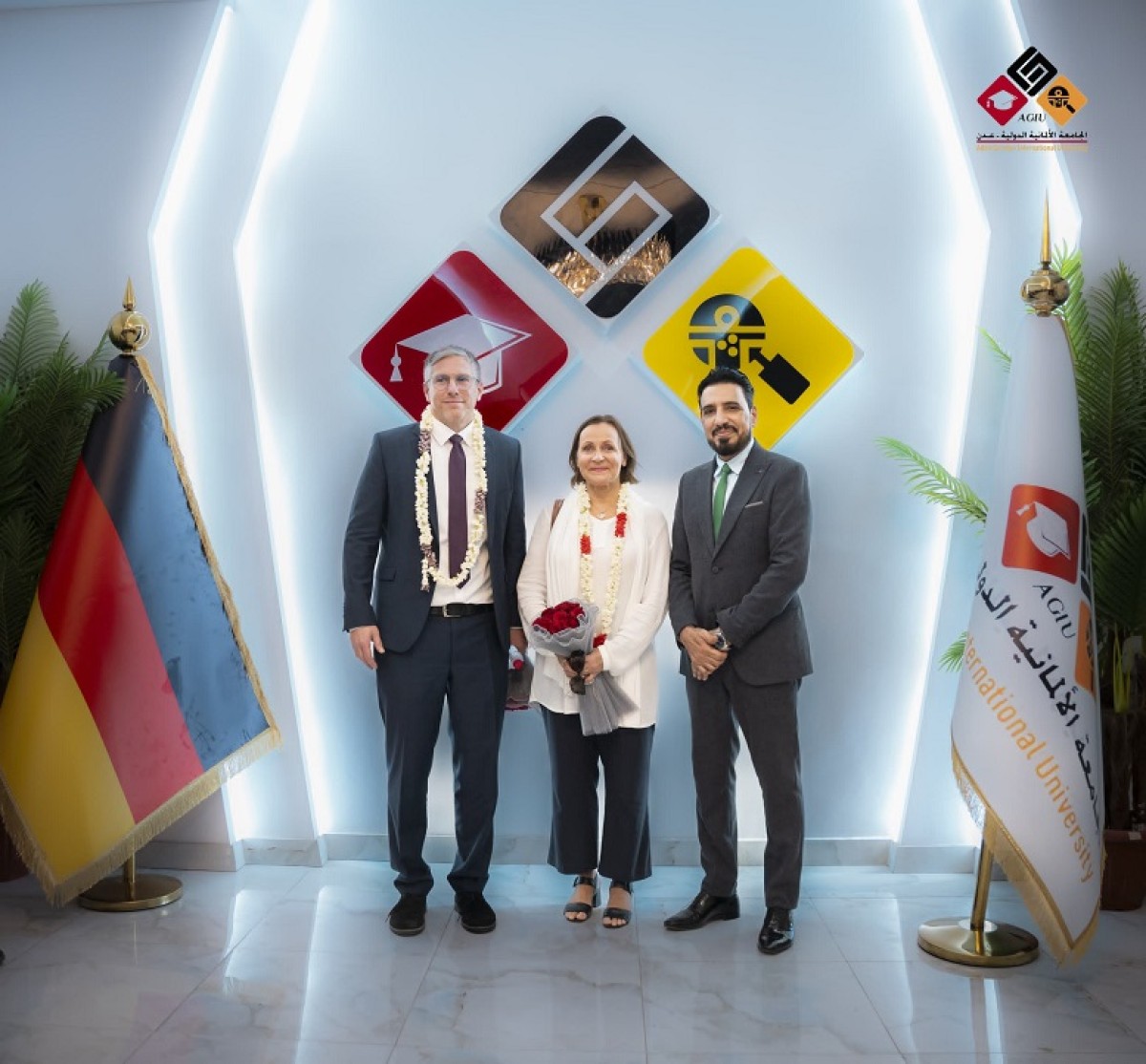 A delegation from the German Embassy visits the German International University in Aden