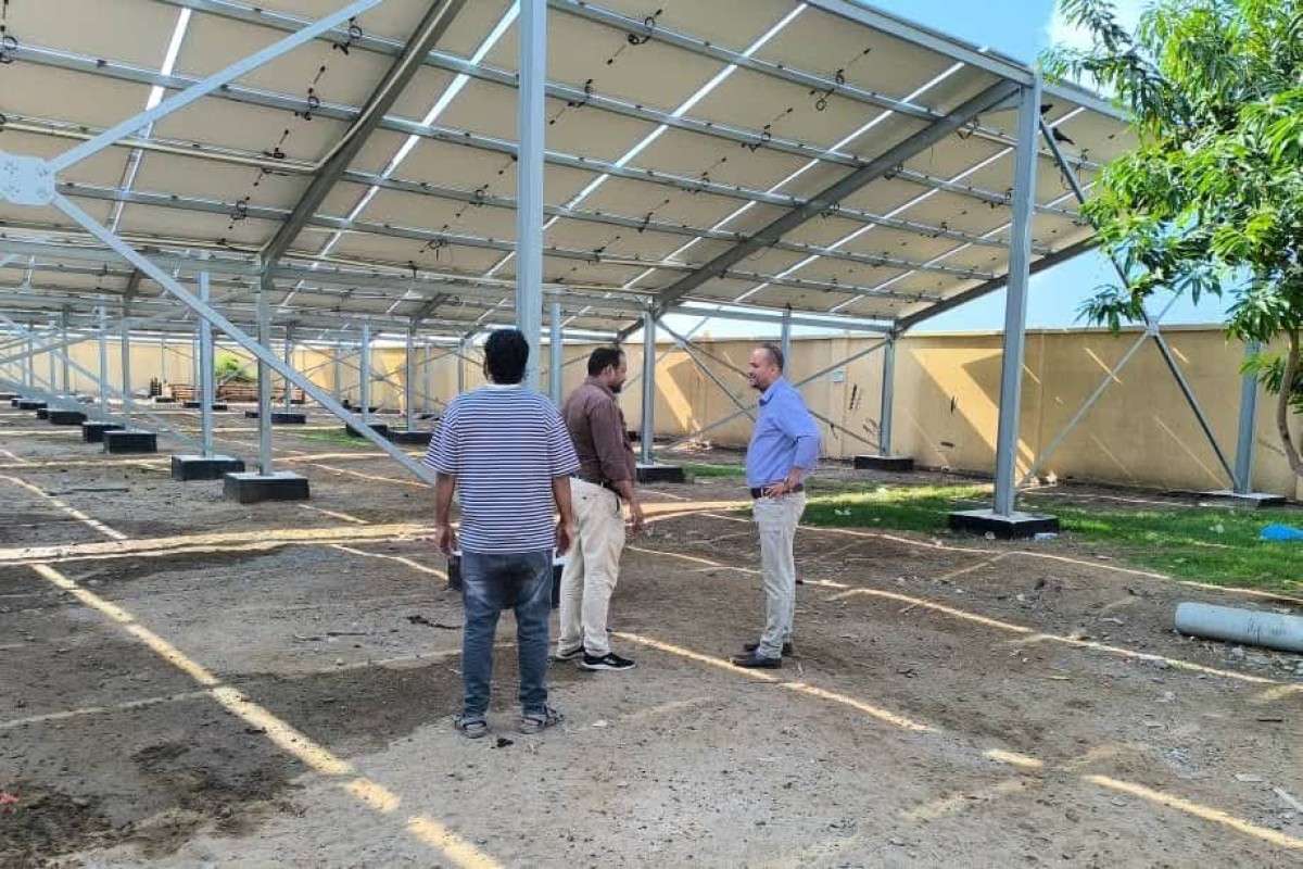 The first solar-powered sewage station in Aden