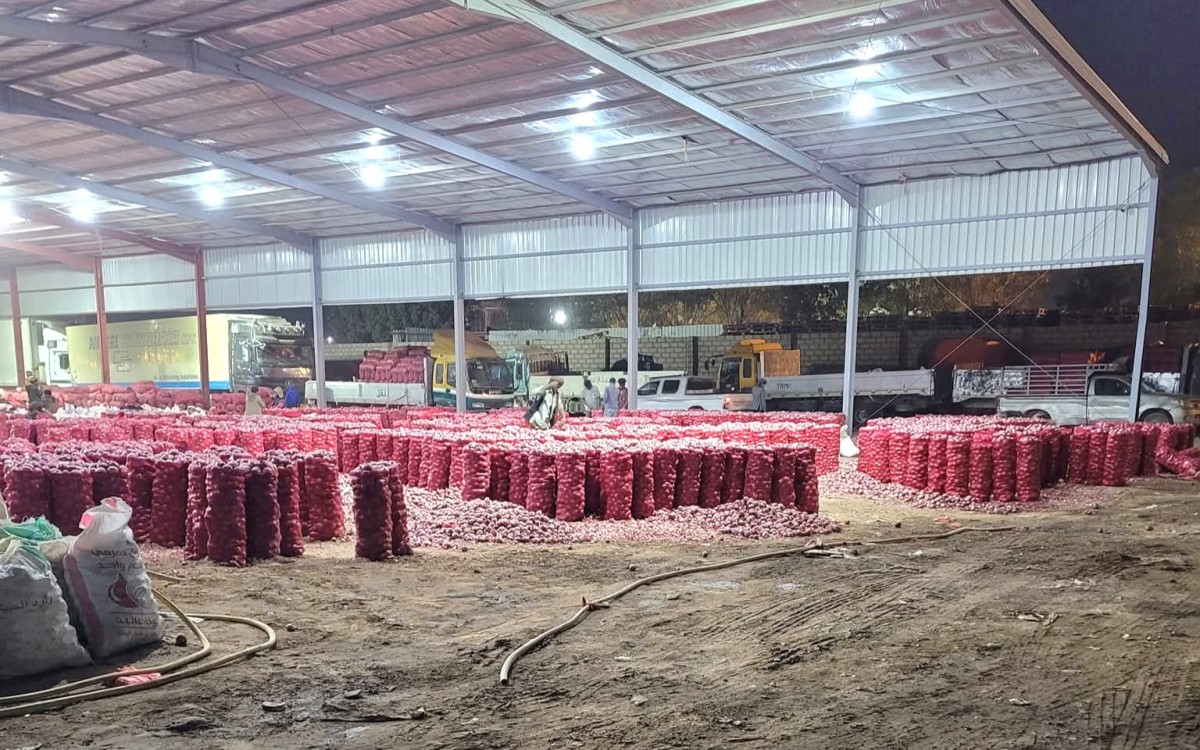 A meeting in Sayun discusses the mechanism for organizing the purchase and export process of onion crops