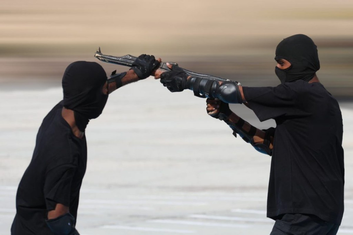 With a solemn military display... Security Belt forces witness the graduation of the first batch of the training course