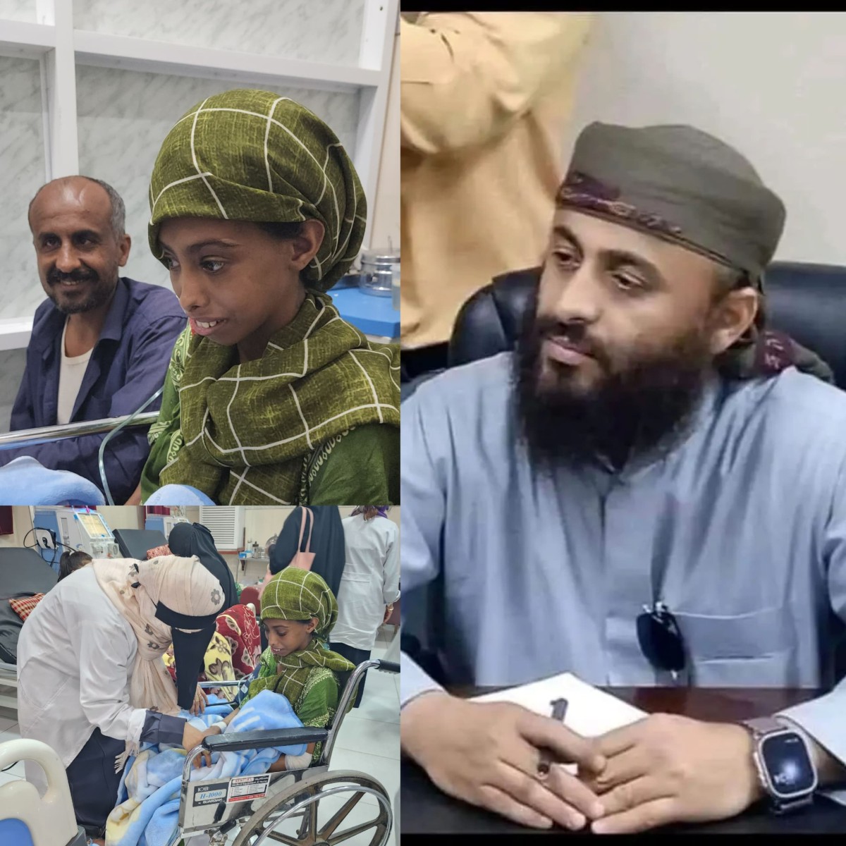 Brigadier Bashir Al -Mudraibi takes care of the costs of the kidney transplant for the Shabwani girl, Hoda Abdullah Khamis
