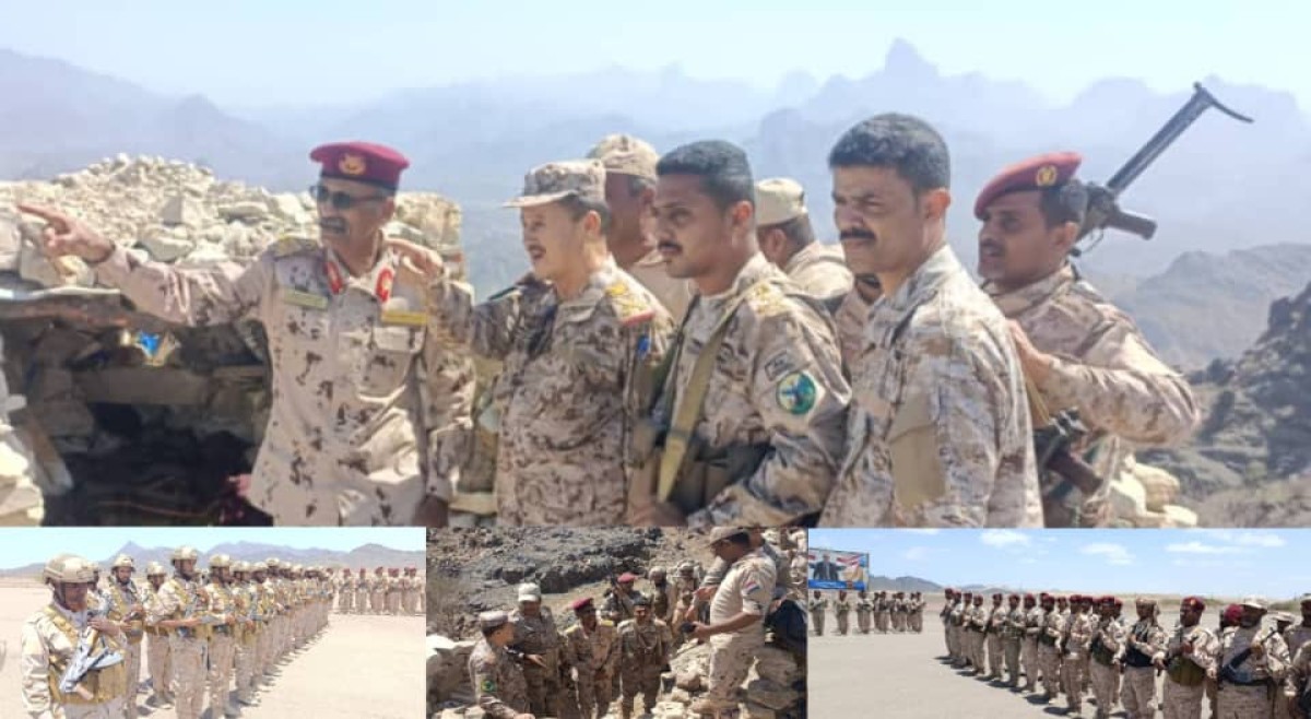 A senior military committee visiting the fronts of the axis of Al-Anad- Karsh Al-Qatali