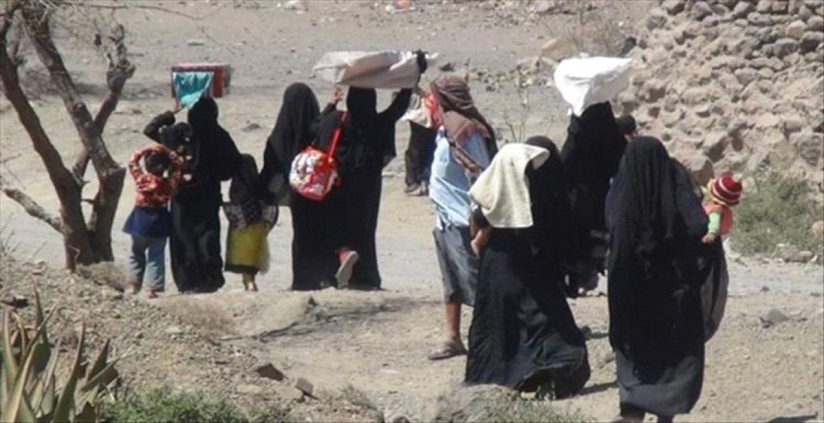 نزوح 76 أسرة يمنية خلال الأسبوع الفائت ‫